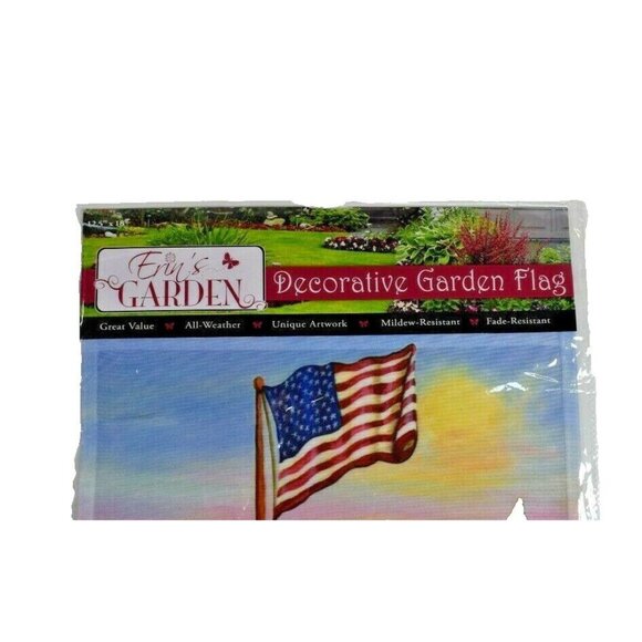Erins Garden Patriotic Snowman Decorative Garden Flag 12.5 x 18 New - Picture 2 of 4